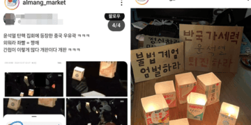 시위 도구 재활용해 갔더니 “중국인 동원”?…당사자 “황당”
