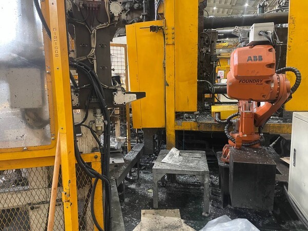 지난 7일 노동자 사망 사고가 발생한 대용산업 2공장 주조라인 설비 사진. 사진=금속노조 