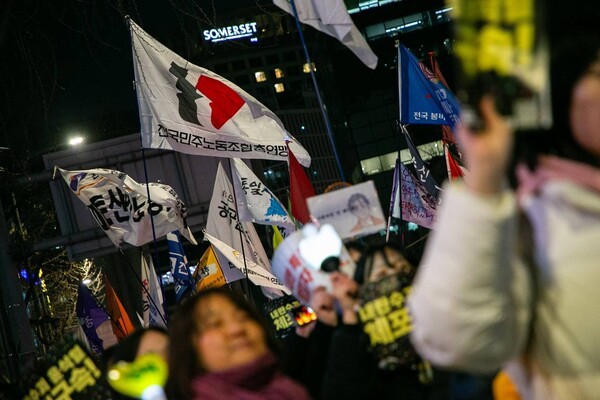 윤석열 대통령 퇴진을 요구하는 집회 현장. 사진=민주노총 제공