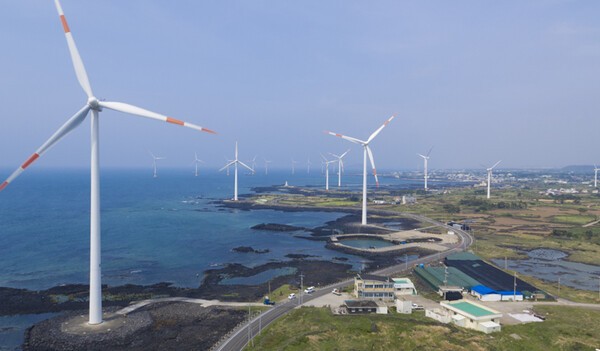 제주도 제주시 한경면에 위치한 한경풍력발전소. 사진=한국남부발전 남제주빛드림본부