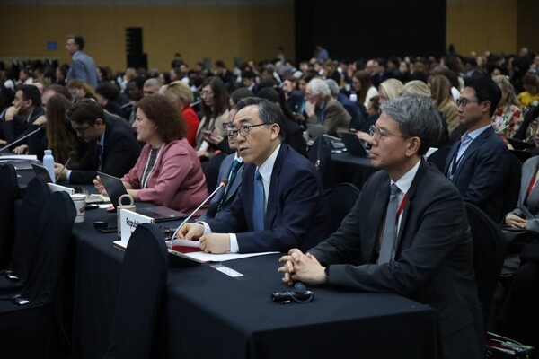 제5차 정부 간 협상위원회’(INC-5) 폐회식 모습. 사진=외교부